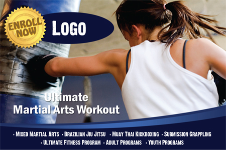 Martial Arts Design Template Postcard ma000502