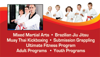 Martial Arts Business Cards #MA020010 Matte Back