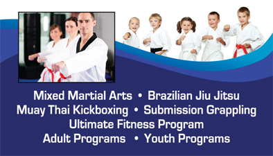 Martial Arts Business Cards #MA020020 Matte Back