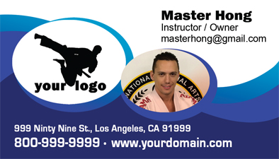 Martial Arts Business Cards #MA020020 UV Gloss Front