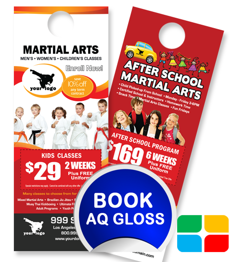 Martial Arts Door Hangers ma020010 4.25 x 11 AQ
