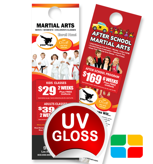 Martial Arts Door Hangers ma020010 4.25 x 14 UV Gloss