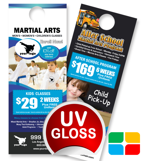 Martial Arts Door Hangers ma020020 4.25 x 11 UV Gloss