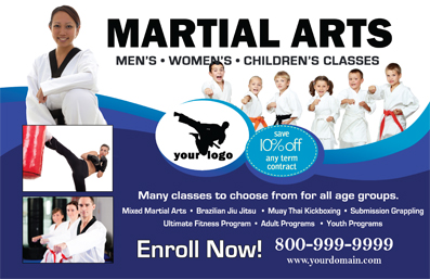 Martial Arts Postcard (8.5 x 5.5) #MA020020 UV Gloss Front
