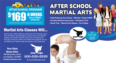 Martial Arts Postcard (6 x 11) #MA020020 UV Gloss Back