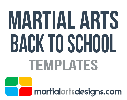 Martial Arts Back To School Templates