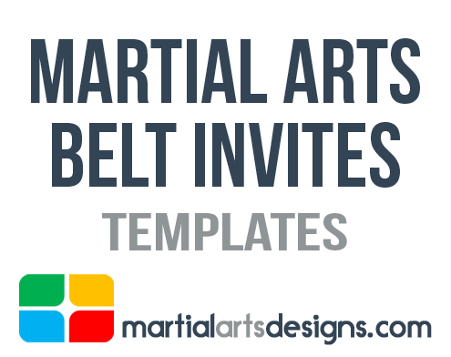 Martial Arts Belt Invitation Templates
