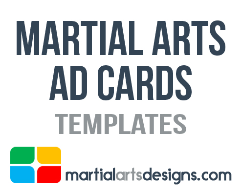 Martial Arts Marketing Ad Cards Templates