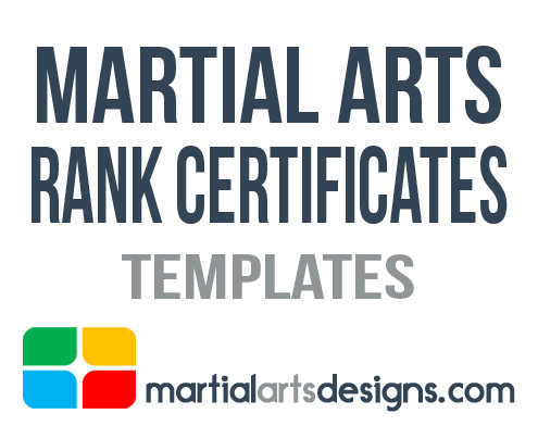 Martial Arts Rank Certificates Templates