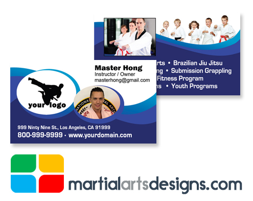 Martial Arts Business Cards Template ma020020