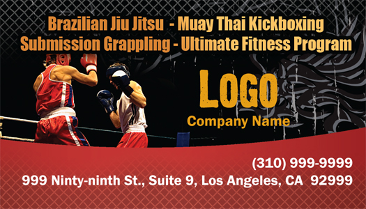 Martial Arts Design Template ma007001 Business card side 2