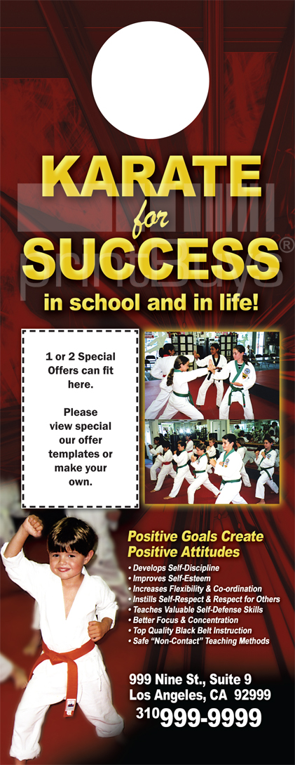 Martial Arts Design Template Postcard 8.5 x 5.5 Flyer ma001001 4.25 x 11