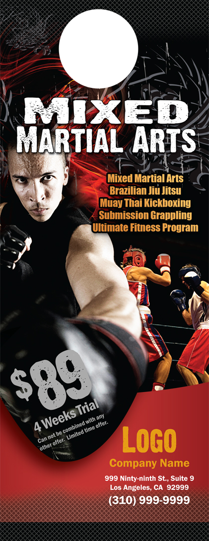 Martial Arts Design Template Postcard 8.5 x 5.5 Flyer ma007001 4.25 x 14