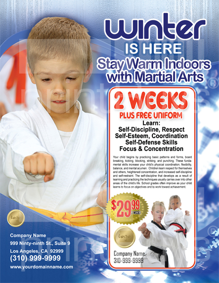 Martial Arts Design Template Postcard 8.5 x 5.5 Flyer ma013001 8.5 x 11