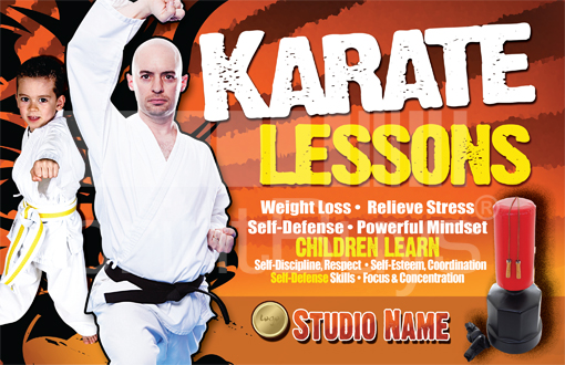 Martial Arts Design Template Postcard ma000504