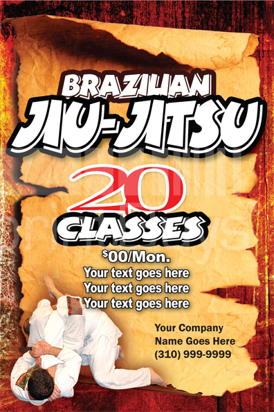 Martial Arts Design Template Postcard ma008001