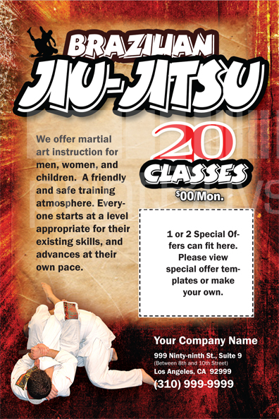 Martial Arts Design Template Postcard ma008001 side 2